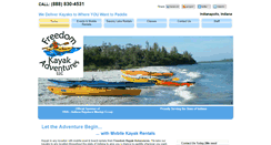 Desktop Screenshot of freedomkayakadventures.com